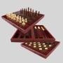 Wooden 3-in-1 Chess Backgammon Game Set - Educational Toys