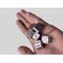 Custom Metal Dice - Black Side, Engraved, Small Packaging