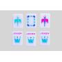 Custom Lilac Domino Acrylic Mahjong Set - Engraved, Anti-fade