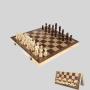 Magnetic Wooden Chess & Checkers Set - 2 in 1 Gift