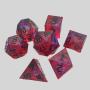 Red Polyhedral Dice Set - Custom Resin Gaming Dice (7Pcs)