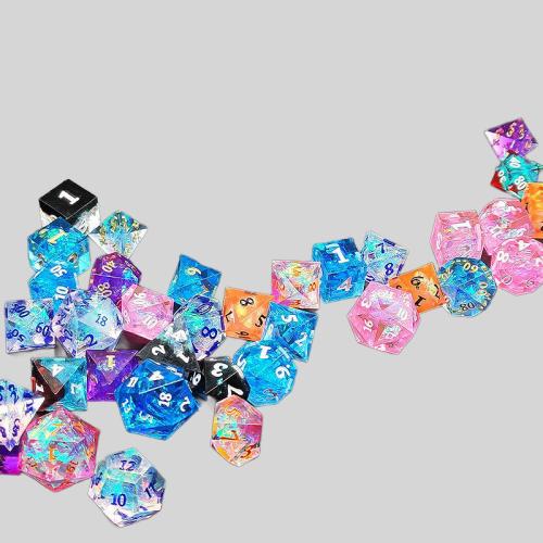 Resin Polyhedral Dice Set - D&D RPG Dice