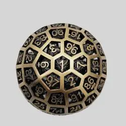 D100 Metal Dice - D&D RPG Polyhedral Dice