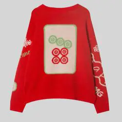 Christmas Women Sweater Pullover - Unique Mahjong Pattern