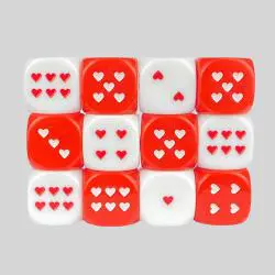 Heart Shaped Dice - Kids Board Game Accessories