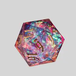 Udixi Polyhedron D20 Dice - Resin RPG Logo