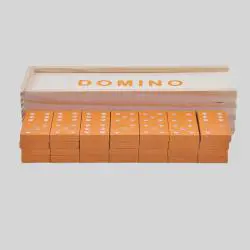 Double Six Dominoes Set - Wooden, Storage Tin, Family & Kids (8+)