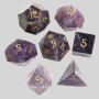 Custom Gemstone D&D Dice - Pink Crystal RPG Tabletop Dice