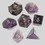 Custom Gemstone D&D Dice - Pink Crystal RPG Tabletop Dice