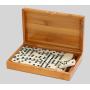 Classic Domino Chips Ivory Set - 28pcs Mahjong Game Wooden Box