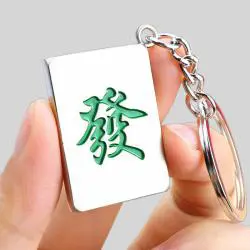 Mahjong Metal Keychains, Promotional Gift, Zinc Alloy XUNXIN