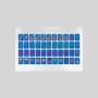 Hand Painted Mahjong Tile Set, Acrylic Art Nouveau Game Set