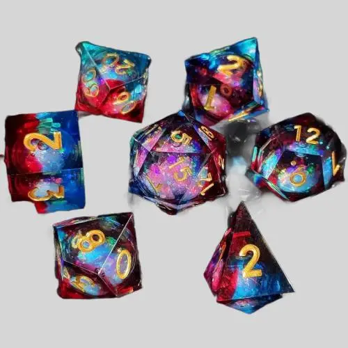 Resin D&D Dice Set - Polygonal Sharp Edge Dice Resin D&D Dice Set - Polygonal Sharp Edge Dice
