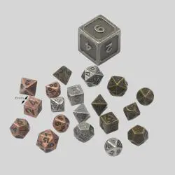 Metal Polyhedral Dice Set - DND, Casino Grade