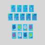 Electric Blue Mahjong Tiles Custom Design