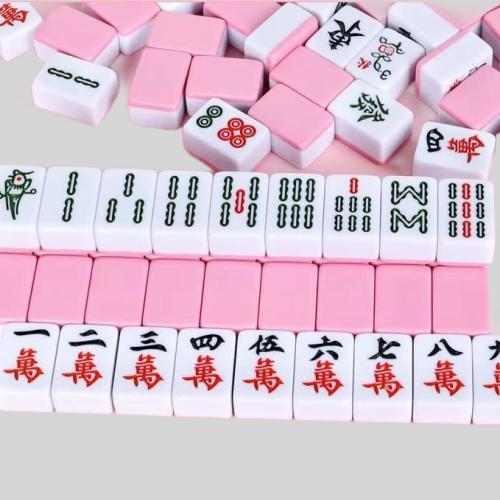 Colored Mahjong Tiles Set - 40mm Rummy Game
