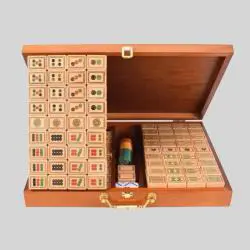 Custom Wooden Mahjong Set - 18 Inch Beechwood Tiles
