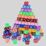 Transparent Acrylic D6 Dice Set - Multicolor Game Accessories