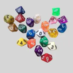 Acrylic 10-Sided Dice - D&D Game Accessories