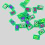 Custom Light Blue Singaporean Mahjong Tiles Set
