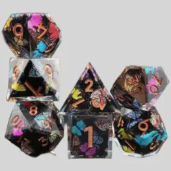Colorful Resin DND Dice Set - Free Story RPG Table Games