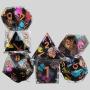 Colorful Resin DND Dice Set - Free Story RPG Table Games