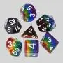 Custom Multicolor Polyhedral Dice Set with PU Leather Box