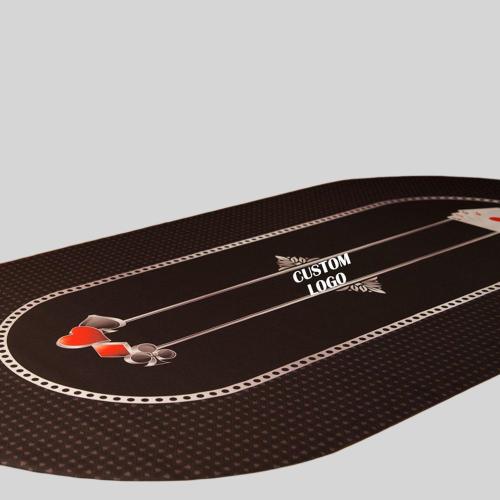 Custom Poker Table Mat - Texas Holdem, 10 Player, Neoprene Mat