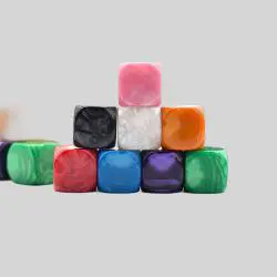 16mm Acrylic Jade Cubes - DIY Pearl Colors
