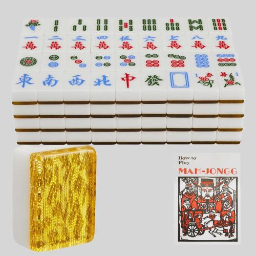 Two Tone Magnetic Mahjong Tiles Board Game Set