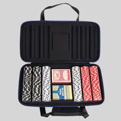 Custom EVA Poker Chip Set with Case - 300 Chips