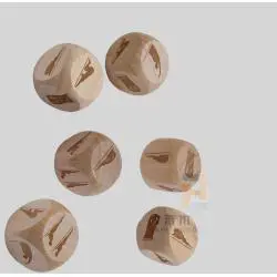 Custom 3cm Wooden Dice - Laser Engraved Cube