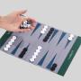 Luxury PU Leather Backgammon Set - Handmade, Custom Roll-up Game