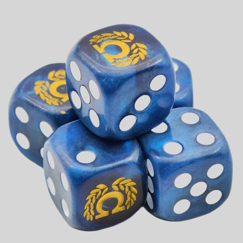 Customized Marbled Dice Set - Acrylic Resin D6