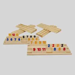 Custom Wooden Mahjong Rummy Game - Parent-Child Interactive Board Game