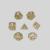 Transparent with gold foil