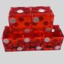 Acrylic D&D Dice Set - 5 Pieces Transparent Dice (Blue, Red, Yellow, Purple, Green)