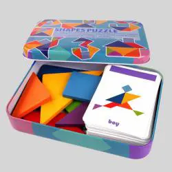 Custom Colorful Magnetic Tangram Puzzle Kids Toy