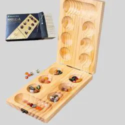 Wooden Mancala Chess Game for Kids - Spatial Thinking Toy