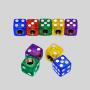 Dice Shape Tire Valve Caps - Universal ABS Dust Covers