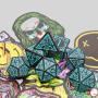 Vintage Hollow Dice Set - 7PC Acrylic DND Dice