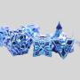 Blue Leaf DND Dice Set - 7pcs Zinc Alloy Polyhedral Dice