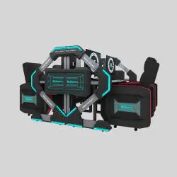 RGB Diamond Guardrail Gaming Table - WE Esports Desktop
