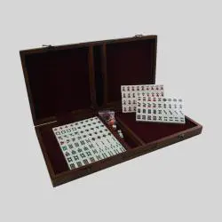 Custom Luxury Beech Mahjong Set - Folding Table & Storage Box