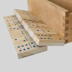Classic Double-Nine Domino Set - Wooden Tiles with Case (3+)