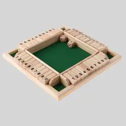 Deluxe 10-Number Dice Game Set - Shut The Box Party Game