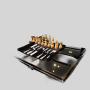 Custom Foldable Backgammon Set - Portable Chess Game