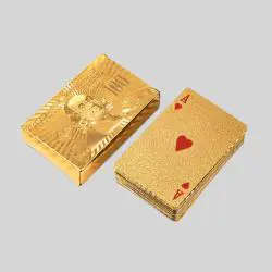 Custom Gold Foil Poker Set - Waterproof Travel Game