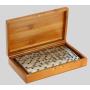 Classic Domino Chips Ivory Set - 28pcs Mahjong Game Wooden Box