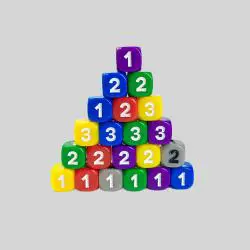 Colored D6 Dice - Manufacturers, Rounded Corners, 14mm, Board Game Set